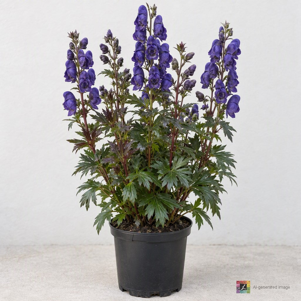 AI-generated image: Aconitum c. 'Royal Flush'