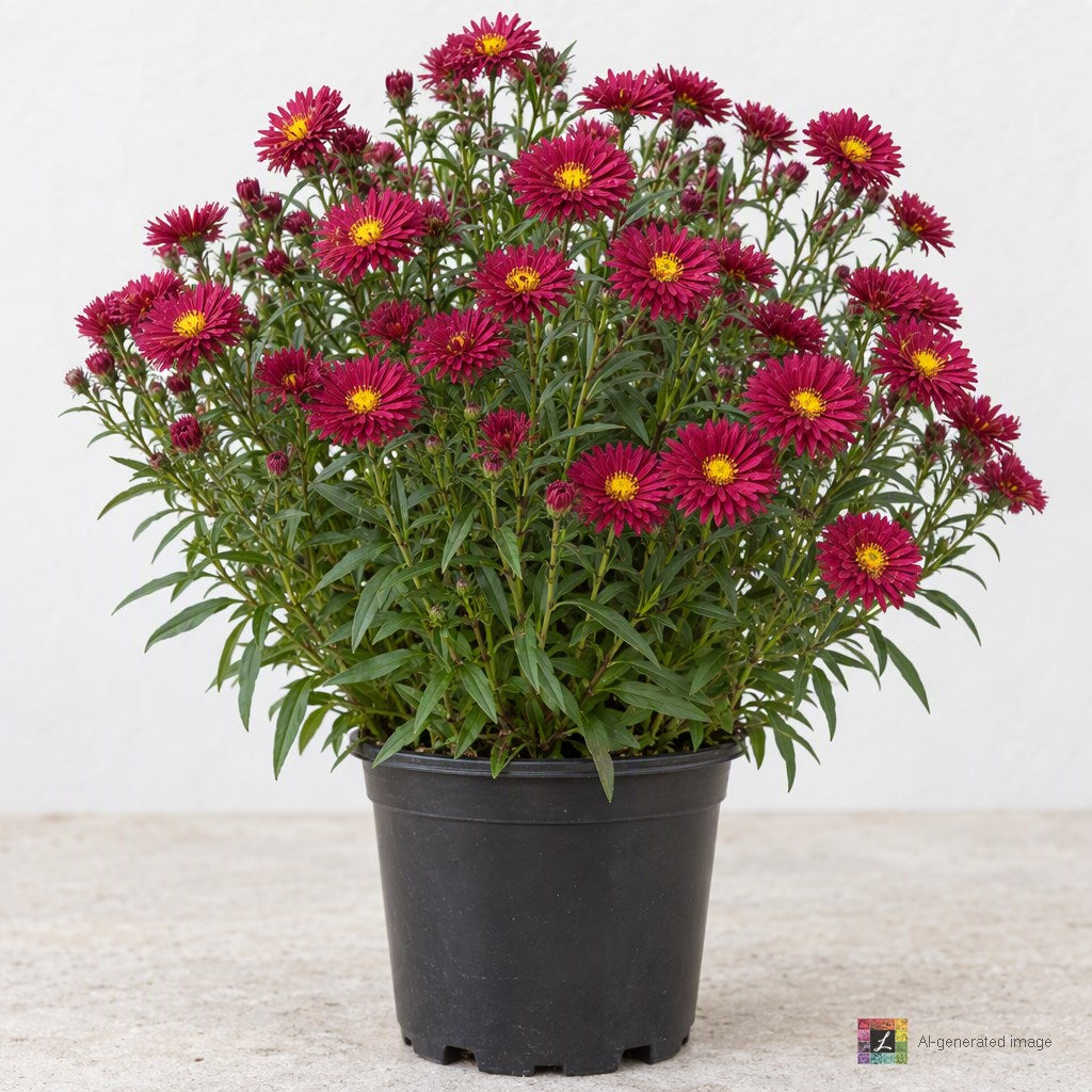AI-generated image: Aster novi-belgii 'Royal Ruby'