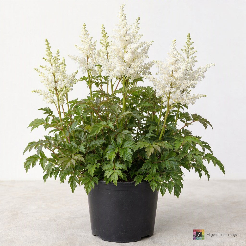 AI-generated image: Astilbe c. 'Vision in White Delight' (white)