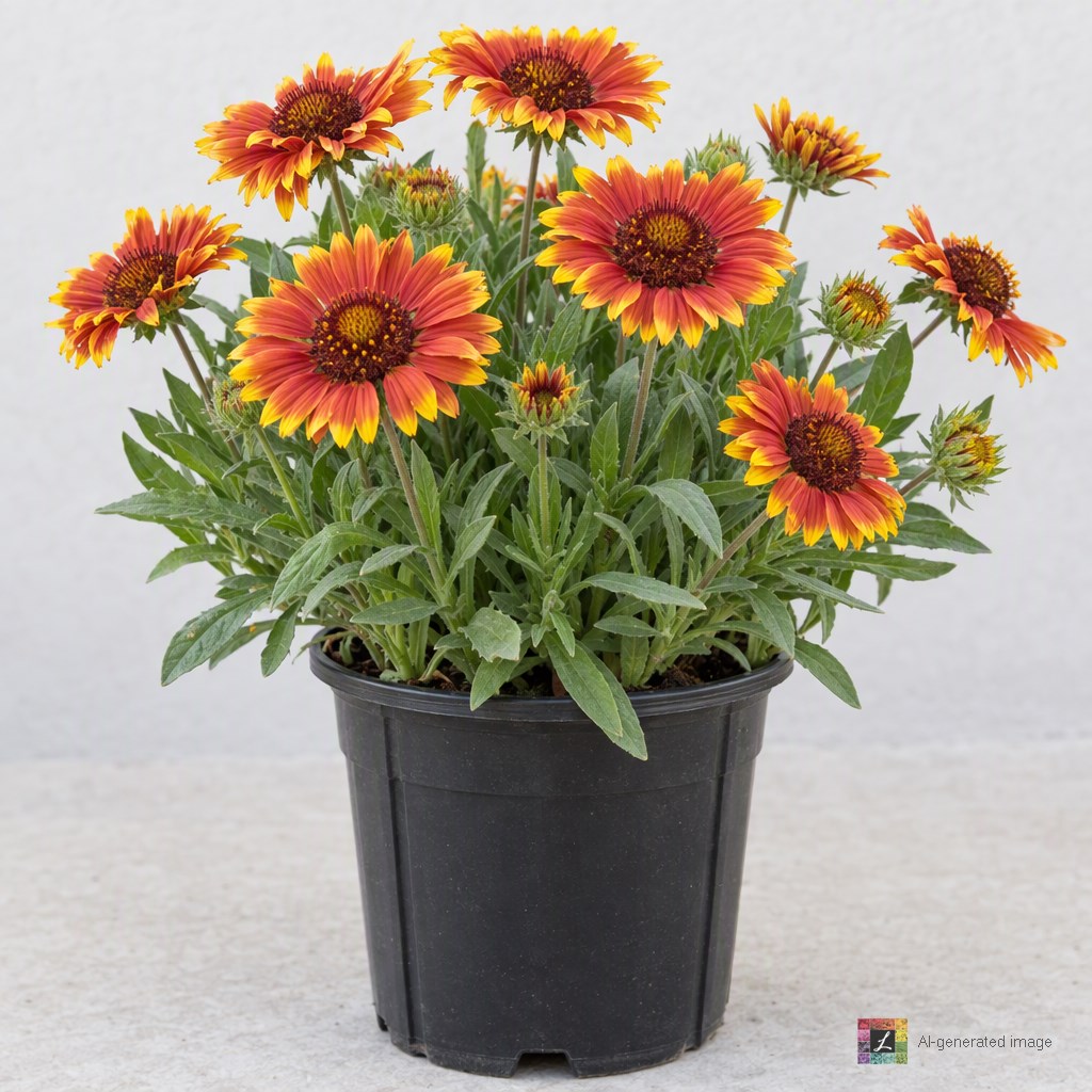 AI-generated image: Gaillardia aristata 'Spintop™ Mariachi Copper Sun' PP32215