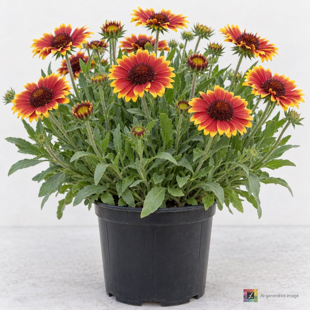 AI-generated image: Gaillardia aristata 'Spintop Yellow Touch'