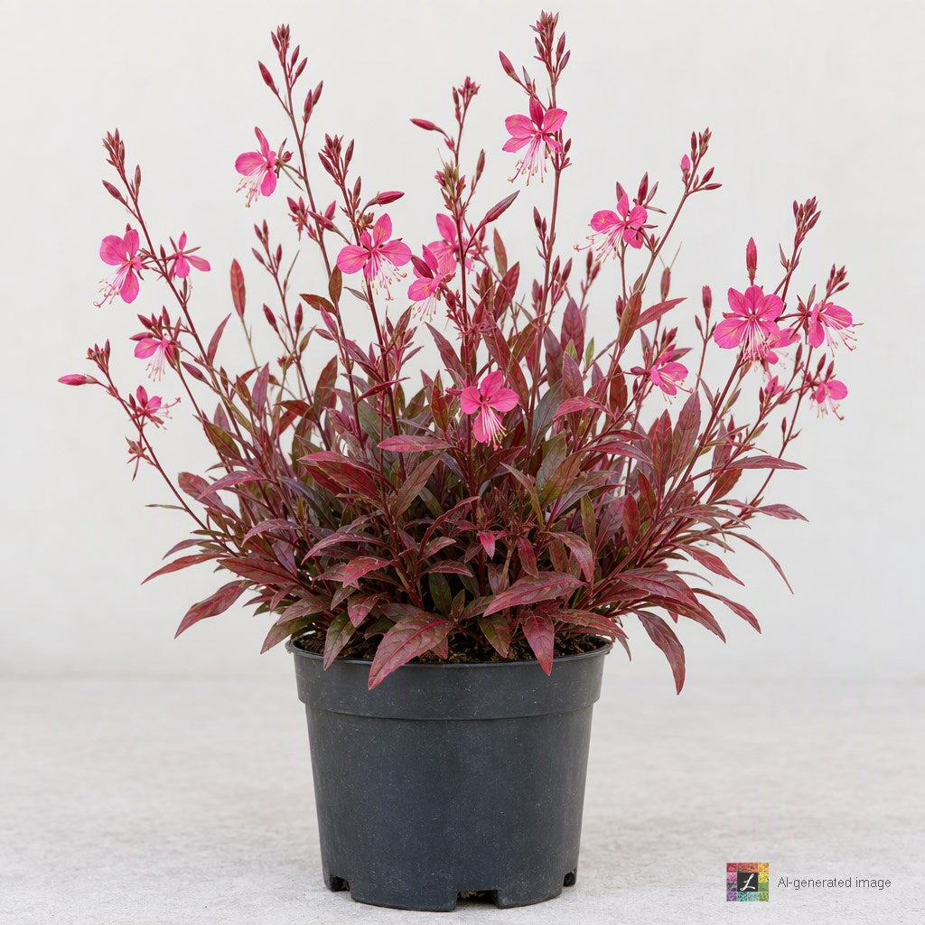 AI-generated image: Gaura l. 'Crimson Butterflies'