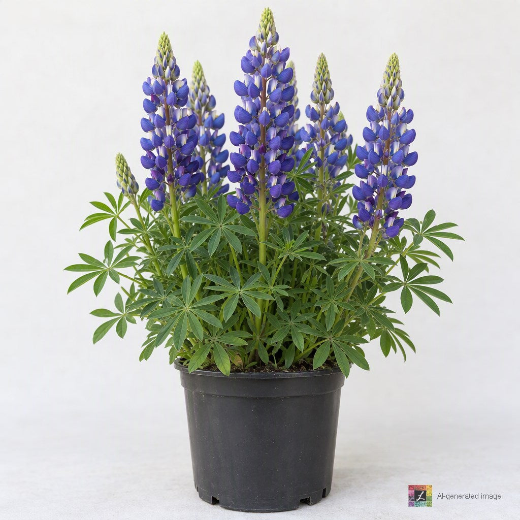 AI-generated image: Lupinus 'Gallery Blue Shades'