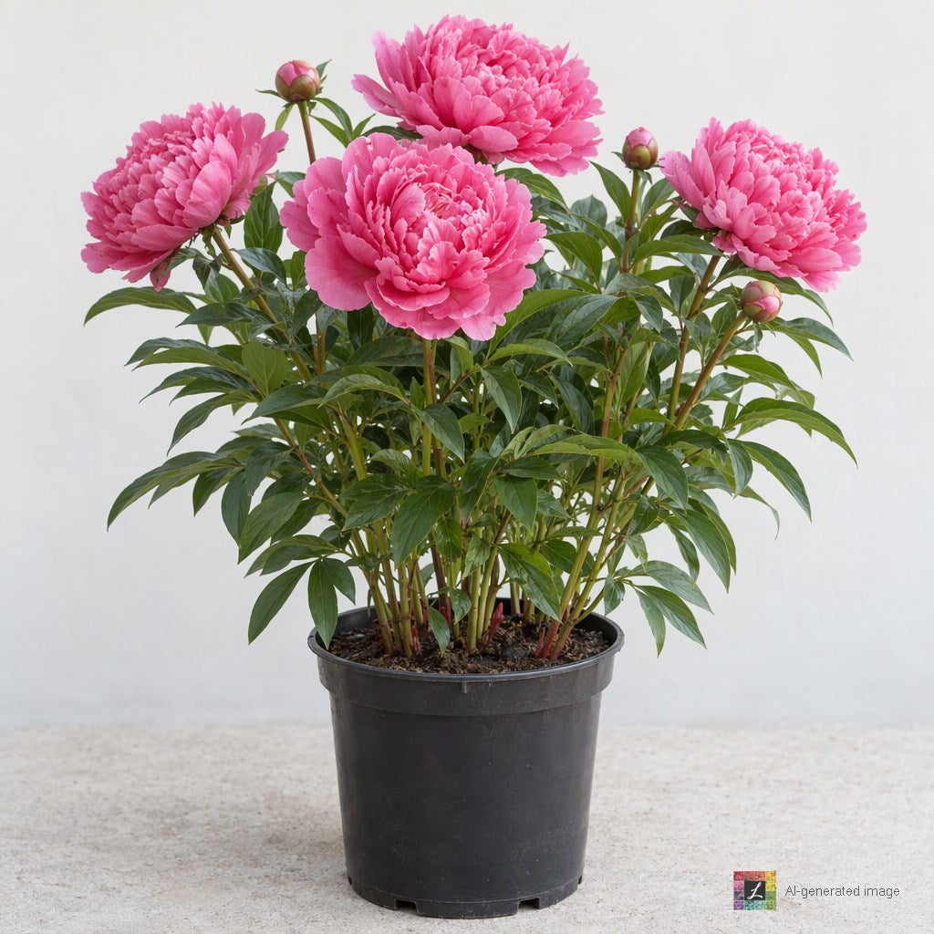 AI-generated image: Paeonia lact. 'Jadwigar' (pink)