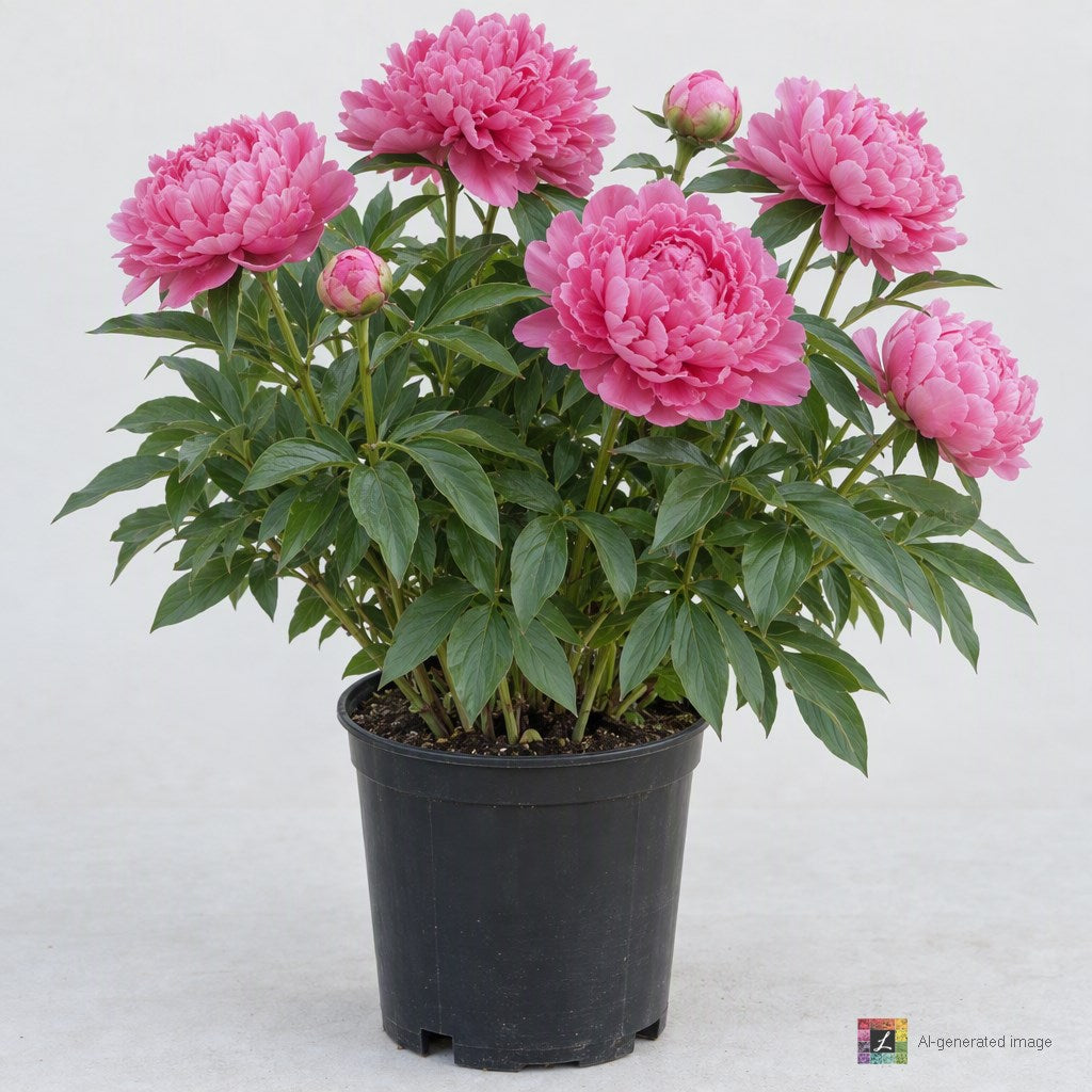 AI-generated image: Paeonia off. 'Rosea Plena' (pink)