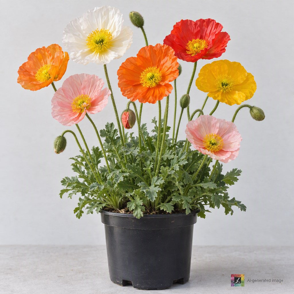AI-generated image: Papaver nudicaule 'Champagne Bubbles'