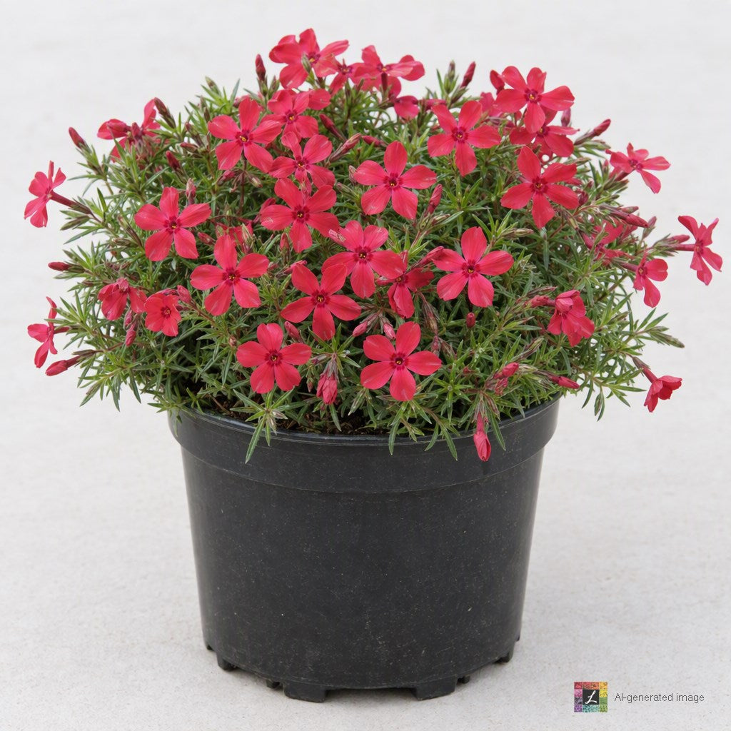 AI-generated image: Phlox sub. 'Spring Scarlet'