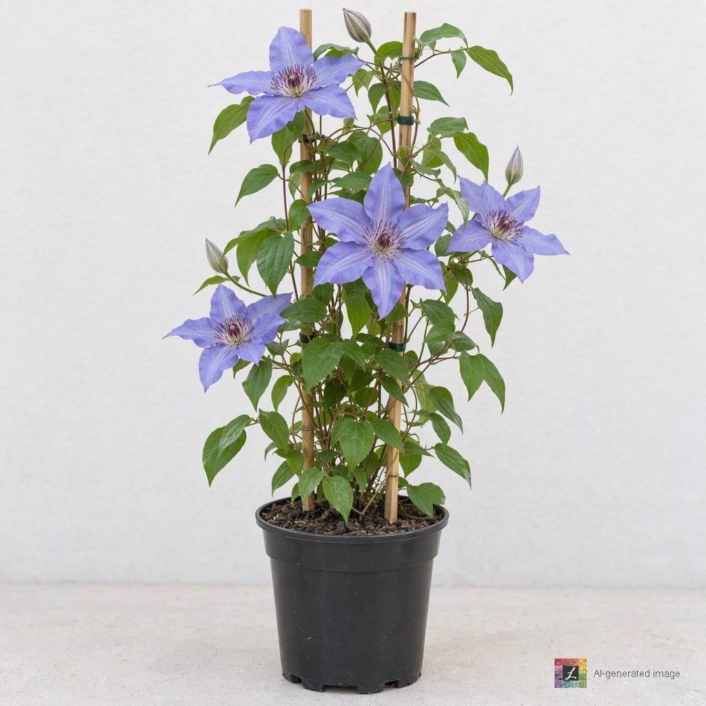 AI-generated image: VINE Clematis 'General Sikorski' (blue)