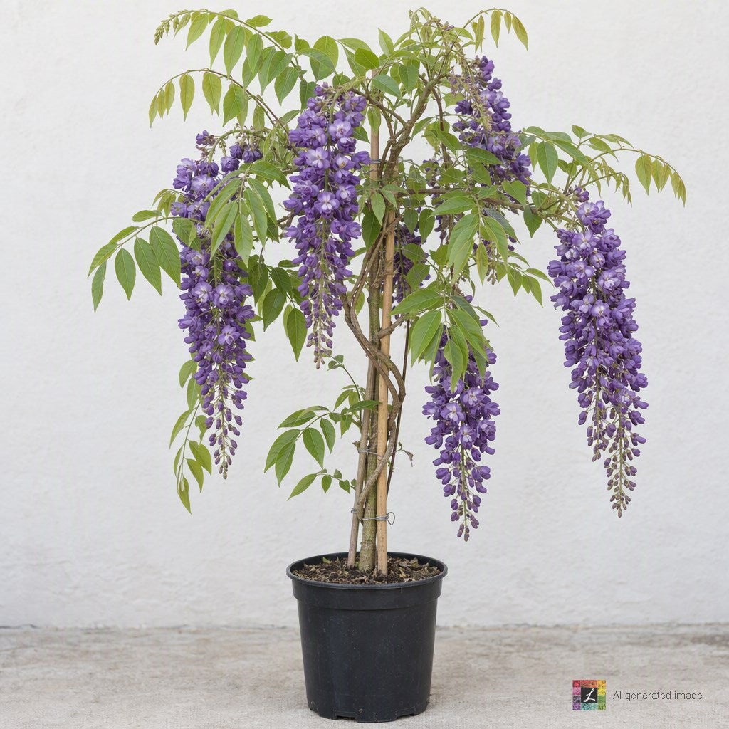 AI-generated image: Wisteria fl. 'Black Dragon' (purple)